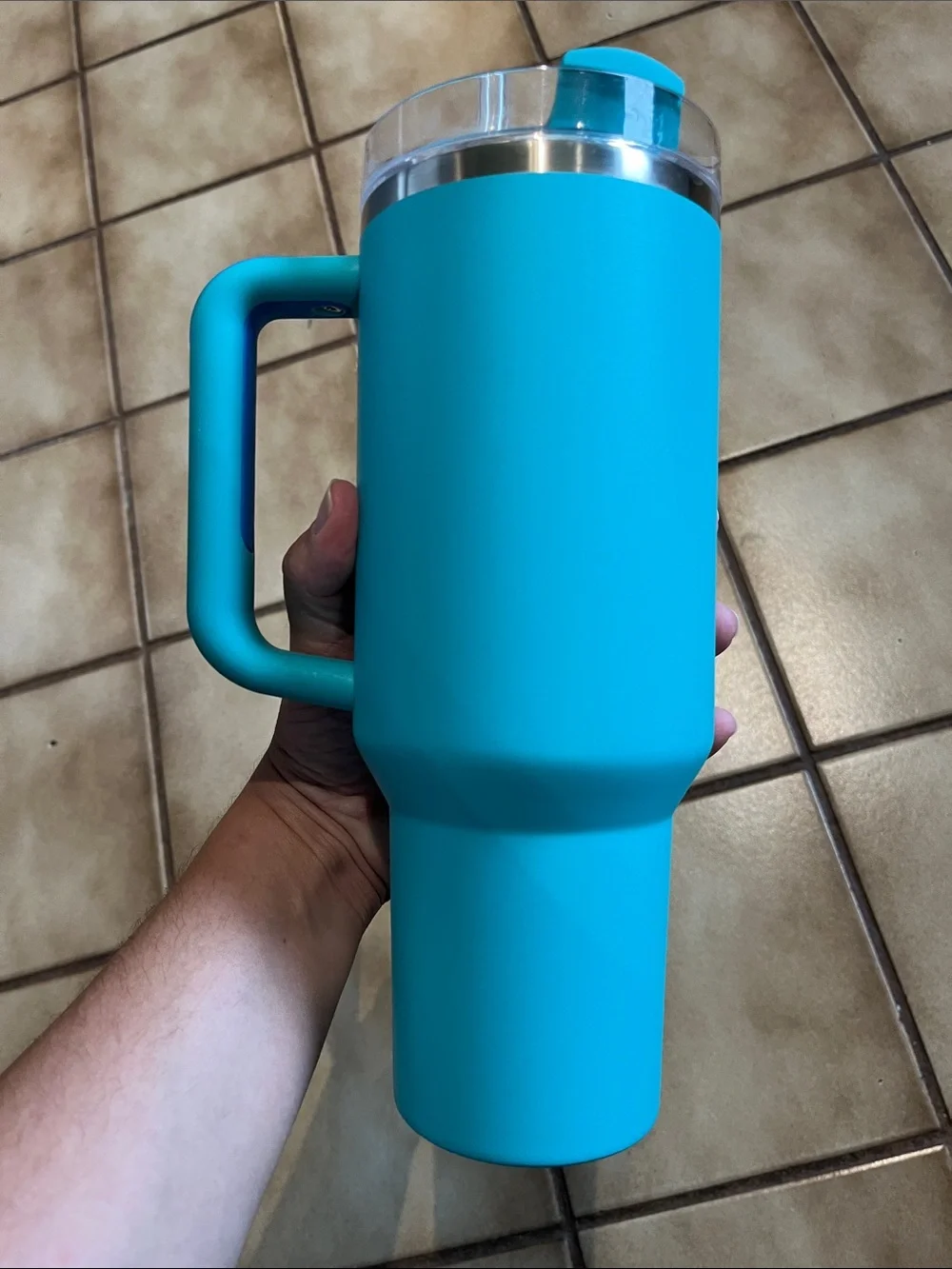 Stanley Turquoise Blue Insulated 40 oz Travel Mug with Handle